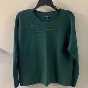 Apt 9 Round Neck Womens Dark Aqua Knit Sweater Large